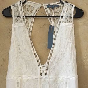 White lace summer maxi dress